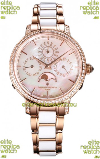 Vacheron Constantin Traditionelle Perpetual Calendar Ultra-Thin Rose Gold Swiss Replica 