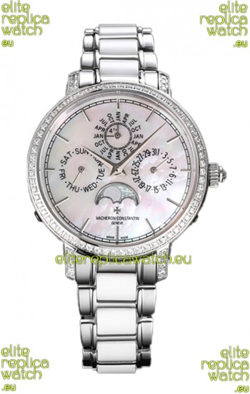 Vacheron Constantin Traditionelle Perpetual Calendar Ultra-Thin Steel Swiss Replica