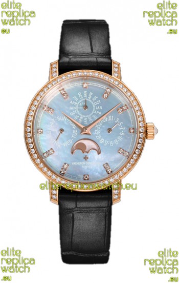 Vacheron Constantin Traditionelle Perpetual Calendar Ultra-Thin Rose Gold Swiss Replica 