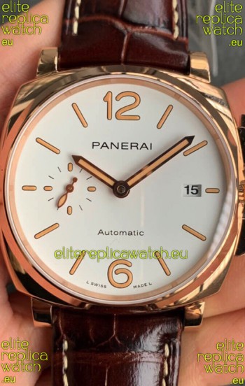Panerai Luminor DUE PAM1042 Edition 1:1 Mirror Swiss Replica Watch in Rose Gold Casing 42MM