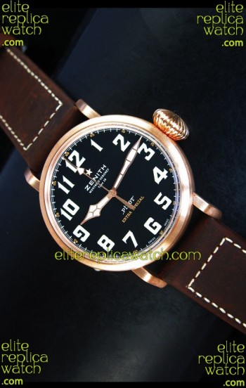 Zenith Pilot Type 20 Extra Special Edition Yellow Gold Swiss 1:1 Mirror Replica Watch 