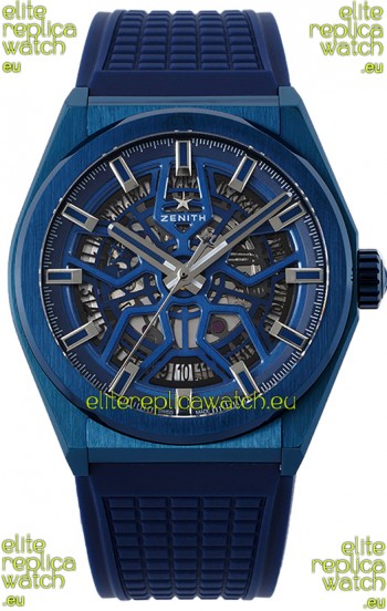 Zenith Defy Classic Skeleton 41MM Blue Ceramic Men's Swiss Replica Watch