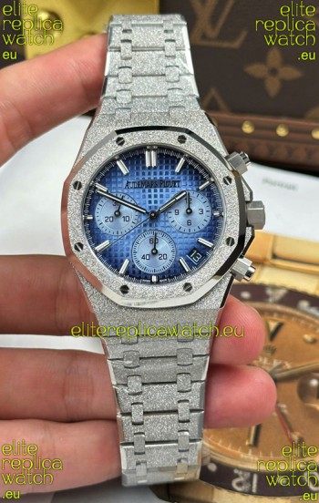 Audemars Piguet Super Clone oyal Oak Chronograph 26240BC Frosted Blue Dial Watch 