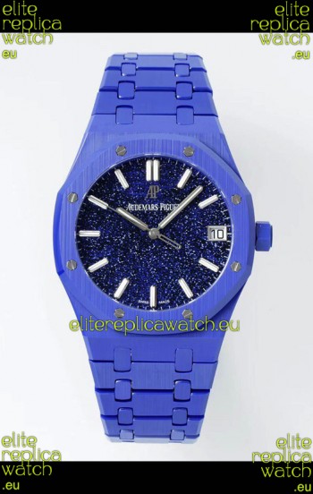 Audemars Piguet Royal Oak Super Clone 15500 Blue Ceramic Starry Dial Watch 