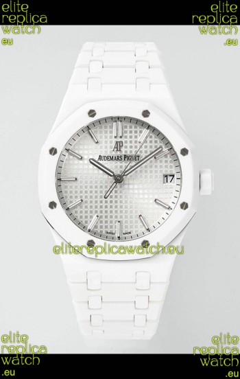 Audemars Piguet Royal Oak 15500 White Ceramic Super Clone White Dial Watch 