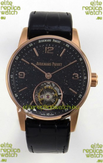 Audemars Piguet CODE 11.59 29396 Rose Gold Black Aventurine Enamel Super Clone Watch 