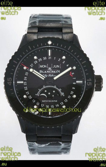 Blancpain Bathyscaphe Ceramic Casing Superclone Watch in Black Dial 