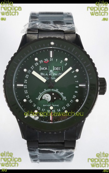 Blancpain Bathyscaphe Ceramic Casing Superclone Watch in Green Dial 