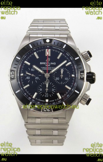 Breitling Chronomat Super Clone B01 42 Edition Swiss 904L Steel Watch Black Dial 