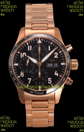 IWC Pilot's IW388306 Super Clone Chronograph 41 Mercedes-AMG Pertonas F1 Rose Gold Watch 