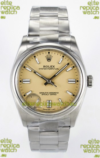 Rolex Oyster Perpetual Super Clone REF#126000 36MM Beige Dial Swiss Replica
