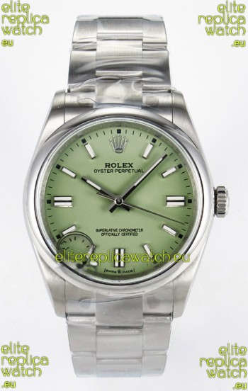 Rolex Oyster Perpetual Super Clone REF#126000 36MM Pistachio Dial Swiss Replica