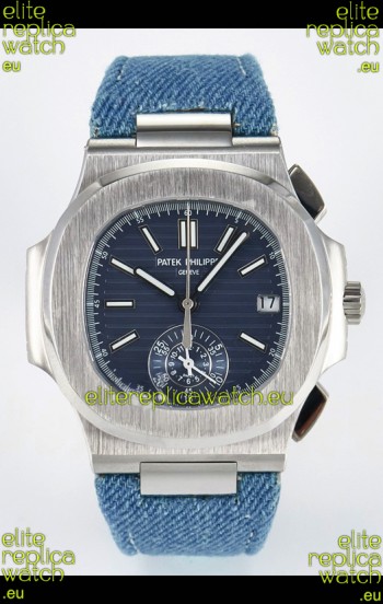 Patek Philippe Nautilus 5980/60G-001 Blue Dial Fabric Strap