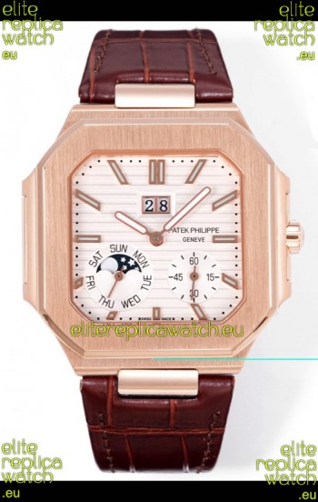 Patek Philippe Cubitus 5822 Rose Gold Casing White Dial Swiss Replica Watch