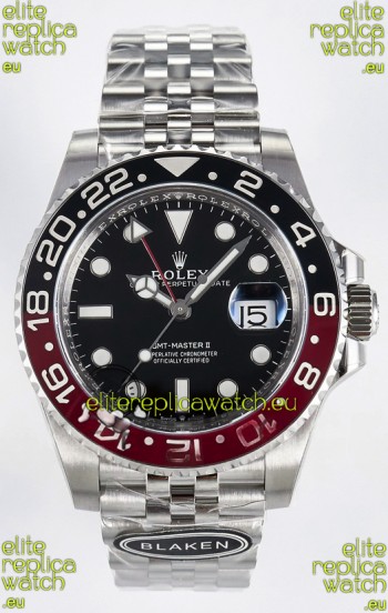 Rolex GMT Masters II Super Clone 12719 "Blaken" 904L Steel Black Dial Watch 