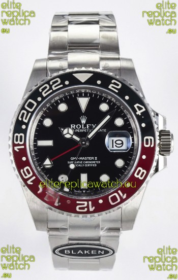 Rolex GMT Masters II Super Clone 12719 "Blaken" 904L Steel Black Dial Watch 