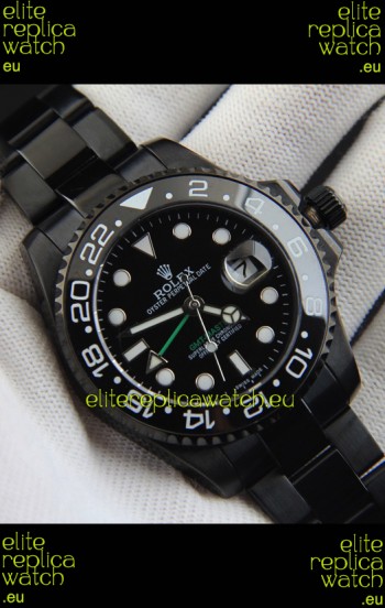 Rolex GMT Masters II Japanese Movement Replica Watch in PVD Casing 