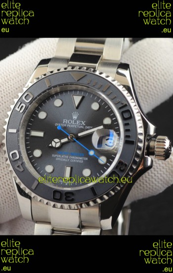 Rolex Yachtmaster Stainless Steel Japanese Replica Watch - 40MM - Grey Dial 