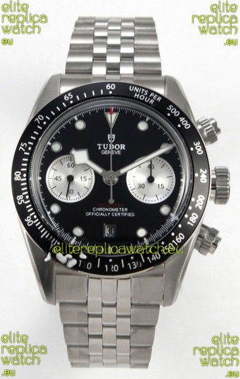 Tudor Super Clone Black Bay Chronograph Watch in Black Dial