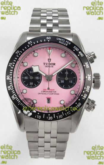 Tudor Super Clone Black Bay Chronograph Watch in Pink Dial