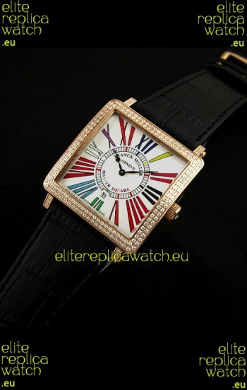 Franck Muller Master Square Swiss Replica Watch in White Dial