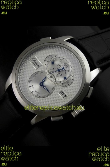 Glashuette ST. Steel Japanese Replica Watch in White Dial