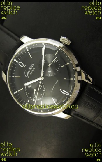 Glashuette Senator Japanese Replica Watch in Black Dial