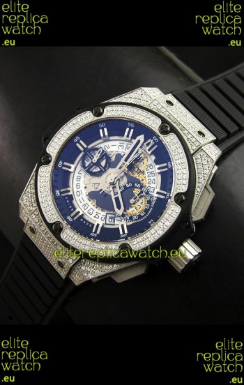 Hublot Big Bang King Power Skeleton Steel with Diamonds