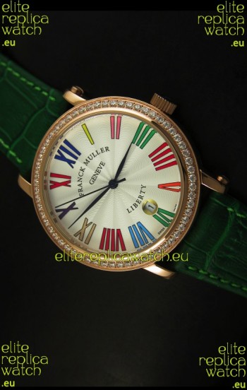 Franck Muller Master of Complications Liberty Japanese Watch in Green Strap