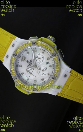 Hublot Big Bang 34MM Ladies Tutti Frutti Edition in Yellow Strap