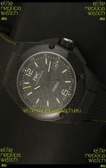 IWC Ingenieur Carbon Casing Swiss Replica Watch in Black Carbon Dial