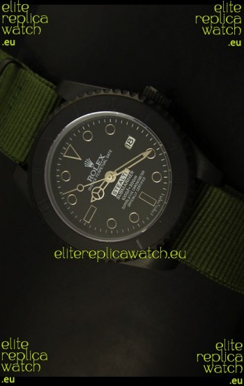 Rolex Submariner STEALTH MK IV Edition Swiss Replica Watch in Green Strap