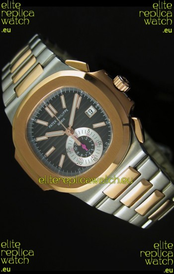 Patek Philippe Nautilus 5980 Chronograph Swiss Two Tone Watch - 1:1 Mirror Replica