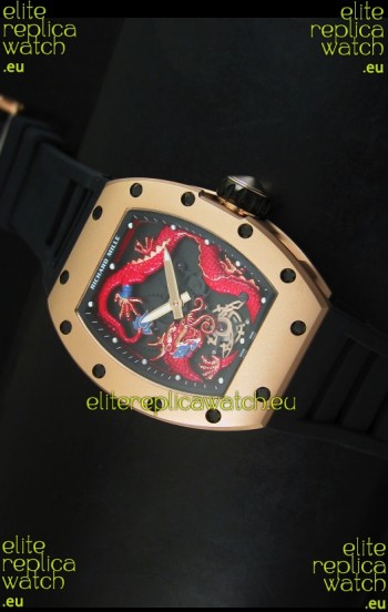 Richard Mille RM057 Tourbillon Jackie Chan Swiss Replica Watch in Pink Gold