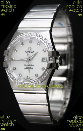 Omega Constellation Mens Swiss Automatic Watch in Steel Casing -- 1:1 Mirror Replica 