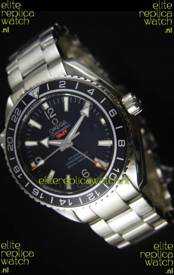 Omega Planet Ocean GMT Black Swiss Replica Watch - 1:1 Ultimate Mirror Edition