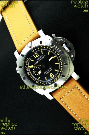Panerai Luminor Submersible Swiss Automatic Watch in Black Dial