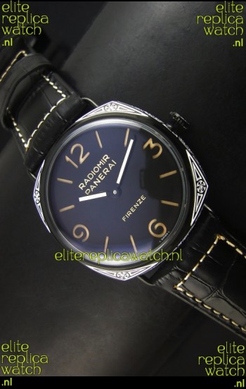 Panerai Radiomir PAM604 3 Days DLC Coated Swiss Watch with Unitas Movement