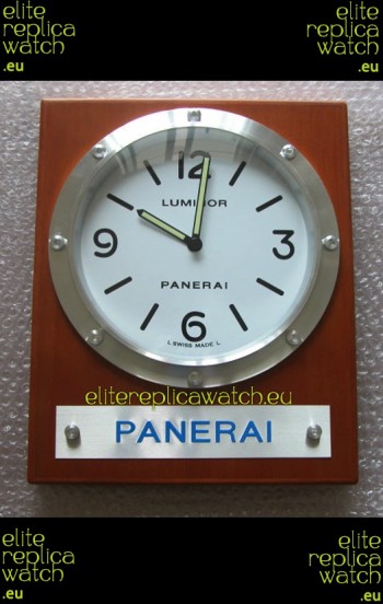 Panerai PAM255 Teak Wood Wall Clock Black Dial - 1:1 Mirror Replica