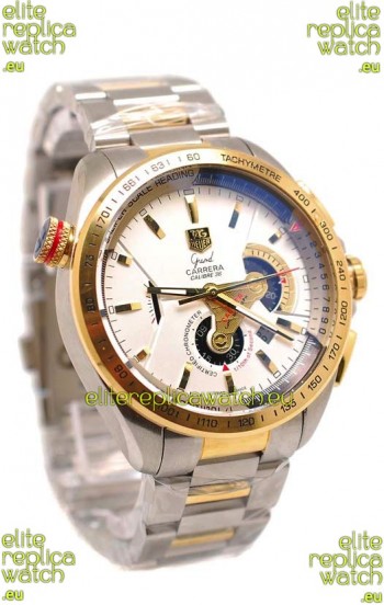 Tag Heuer Grand Carrera Calibre 36 Japanese Replica Two Tone Gold Watch