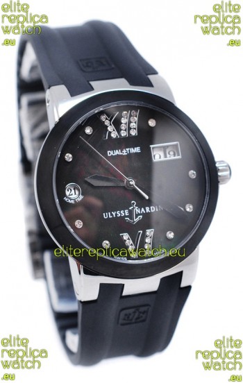 Ulysse Nardin Executive Dual Time Diamond Black Watch