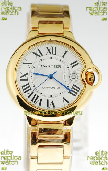 Ballon Bleu De Cartier Japanese Ladies Replica Yellow Gold Watch