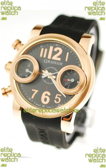 Graham Swordfish Japanese Replica Gold Watch in Golden Markers