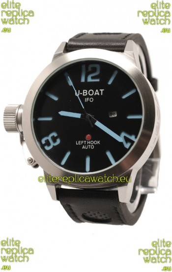 U-Boat Classico Japanese Replica Watch in Black Dial
