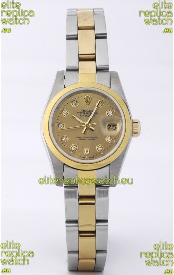 Rolex DateJust Two Tone Lady's Replica Watch