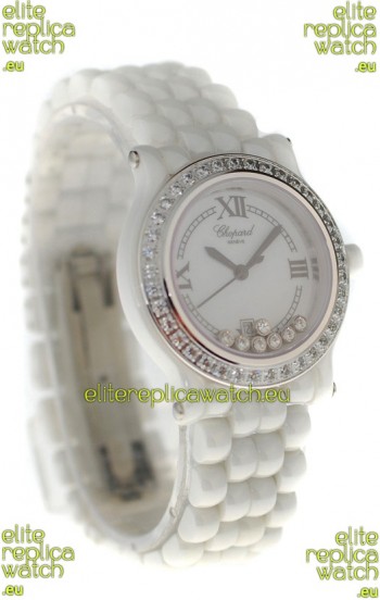Chopard Happy Sport Ladies Japanese Ceramic Watch