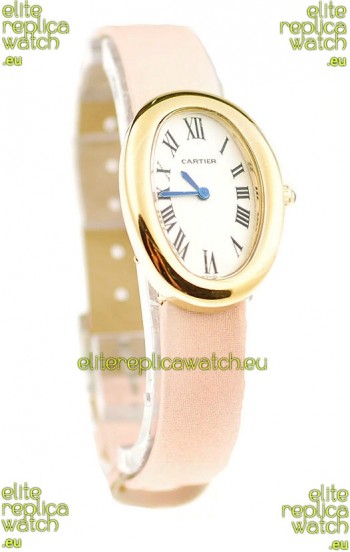 Cartier Baignoire Ladies Japanese Replica Gold Watch