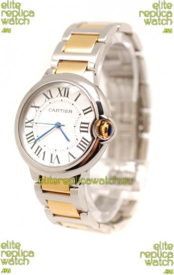 Ballon De Cartier Swiss Replica Mid Sized Two Tone Watch 