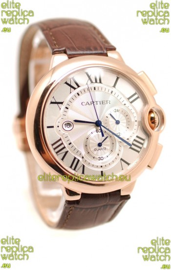 Ballon Blue De Cartier Swiss Replica Gold Watch