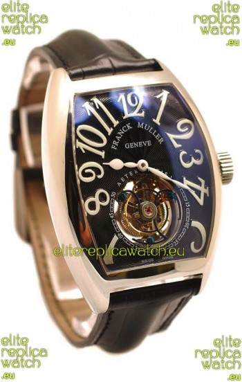 Franck Muller Aeternitas Tourbillon Swiss Replica Watch in Black Strap